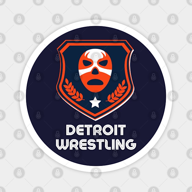 Detroit Wrestling "Baseball Cat Blue" Magnet by DDT Shirts